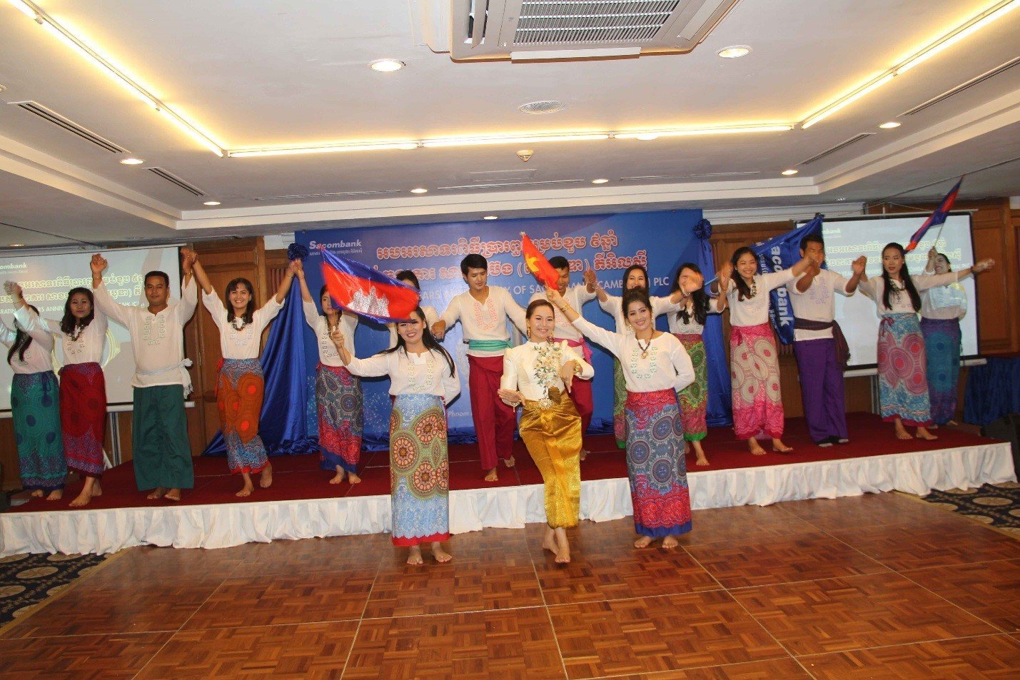 Dancing performance of SC staff in the ceremony