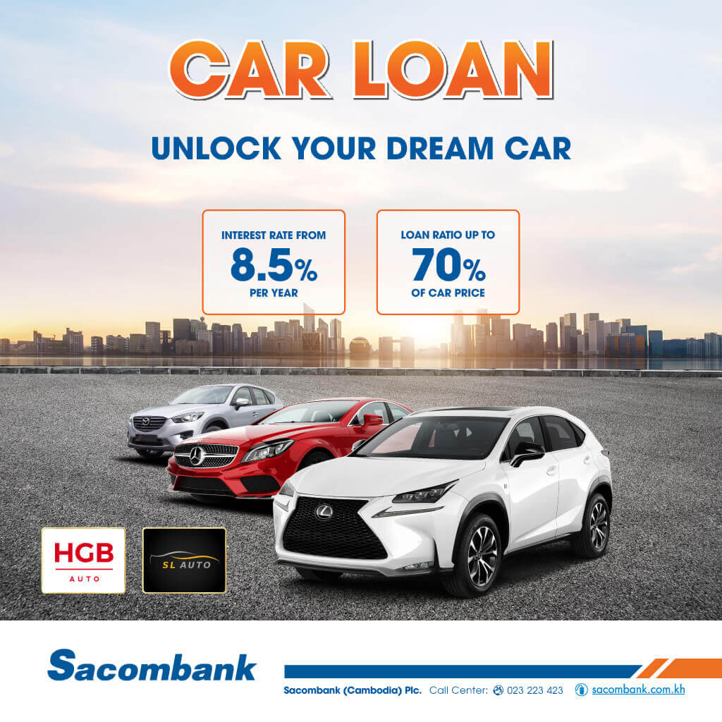 កGet Your Dream Car At HGB Auto And SL Auto Garage VIA Car Loan Of Sacombank Cambodia 