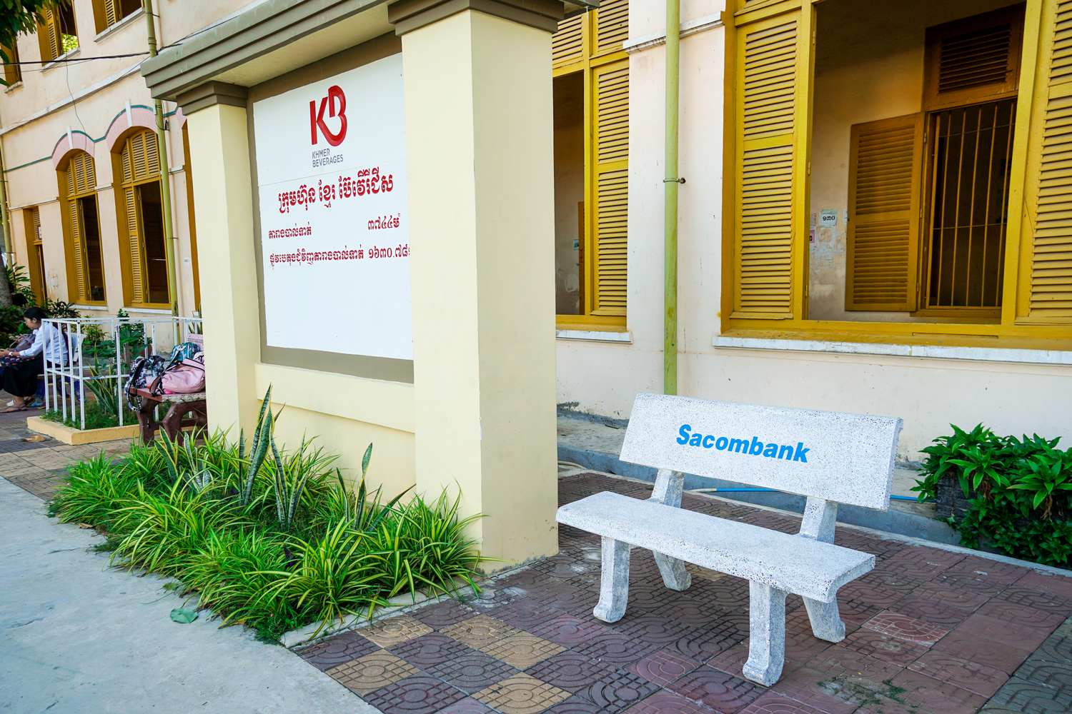 SPONSORS STONE BENCHES FOR PREAH SISOWATH HIGH SCHOOL